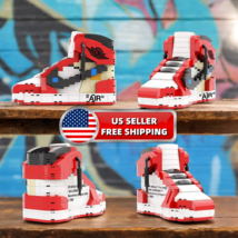 Jordan OW Chicago Sneaker Building Bricks, Matching Key Chain,Puzzles Bl... - £36.81 GBP+