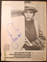 MIA FARROW:ACTRESS (ORIGINAL AUTOGRAPH HAND SIGN MAGAZINE PHOTO) - $197.99