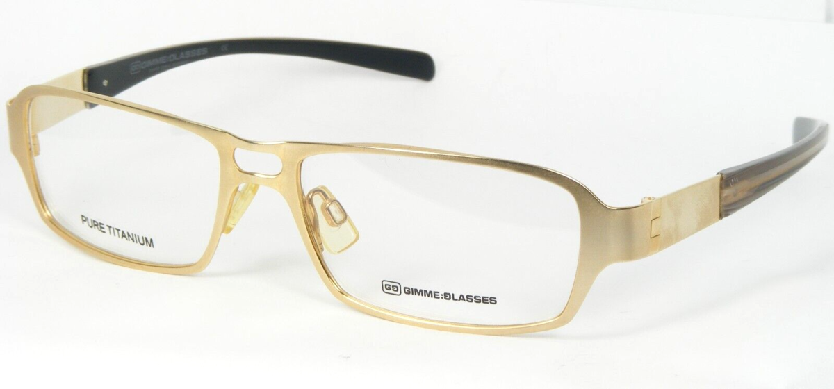 GIMME GLASSES Vol. 11.3 Gld Gold Brille beta Pure Titan Rahmen 52-15-135mm - $80.96