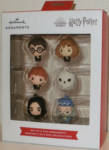NEW Hallmark Harry Potter 2021 Mini Ornaments SET of 6 Hermione Ron Snape Hedwig - £20.29 GBP