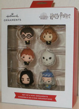 NEW Hallmark Harry Potter 2021 Mini Ornaments SET of 6 Hermione Ron Snape Hedwig - £20.02 GBP