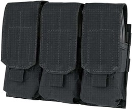CMJ Supply Tactical 3 Rifle Mag Pouch Black Nylon Fabric Closure - £15.49 GBP