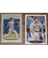 2013 Set of Two Brett Lawrie Baseball Cards- Bowman &amp; Gypsy Queen - £0.78 GBP