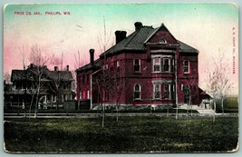 Price County Jail Phillips WI Wisconsin 1908 DB Postcard J11 - £47.48 GBP