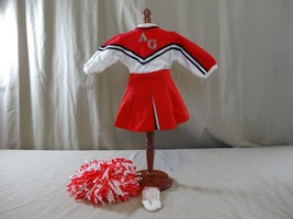 Vintage 1996 American Girl Pleasant Company Red Cheerleading Outfit Top Skirt Po - $24.76