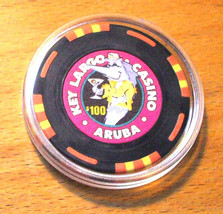 (1) $100. Key Largo Casino Chip - Aruba - Closed - Bud Jones Mold - $29.95