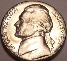 United States Unc 1957-D Jefferson Nickel~Excellent~Free Shipping - $4.01