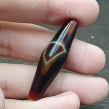 Antique Middle Eastern Red Agate Natural Eye Agate Bead very unique Patt... - £46.26 GBP