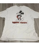 Disney T-Shirt Mens 2XL White Mickey Mouse Print Short Sleeve Crew Neck ... - $19.75