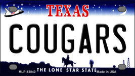 Cougars Texas Novelty Mini Metal License Plate Tag - £11.94 GBP