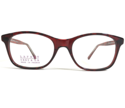 Lafont Issy &amp; La Eyeglasses Frames TRES 6047 Red Black Striped Square 52-18-142 - £73.48 GBP