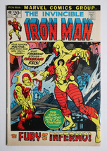 1972 Invincible Iron Man 48 by Marvel Comics 7/72, 1st Series, 20¢ Ironman cover - £20.60 GBP
