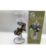 Victoria Lynn Collection Floating Candle Holder Glass w/ Metal Stand 10.25” - $363.60 MXN