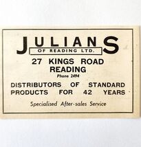 1954 Julians Of Reading Standard Dealership Advertisement Automobilia E89F4 - $366.69 MXN