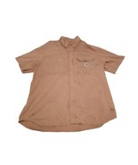 Carhartt Force Ridgefield Short Sleeve Shirt 2XL Beige/Tan Button Casual... - £9.56 GBP