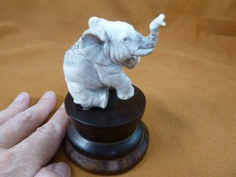 ele-45 elephas ele sitting trick Pachyderm of shed ANTLER figurine Bali detailed - £86.16 GBP