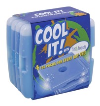 Fit &amp; Fresh Cool Coolers Slim Lunch Ice Packs-Set of 4,Dine,Camp,Sport,Camp, Bag - £12.82 GBP