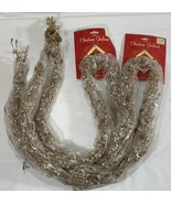 10&#39; Natural Looking Christmas Tree Garland Gold Mini Pinecones Berries 2-5&#39; - €17,10 EUR