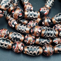 VINTAGE Venerano ART Fancy Beads 17x11MM Aventurin GLASPERLEN Halskette - $1,026.81 MXN