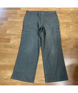 Dickies Cargo Green Fit Straight Leg Multi Pocket Work Pants Men&#39;s 38x30 - £10.13 GBP