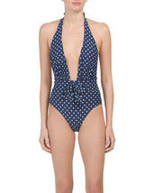 NWT WeWoreWhat We Wore What Brooklyn Estate Blue Dot One Piece Swimsuit S - £43.16 GBP