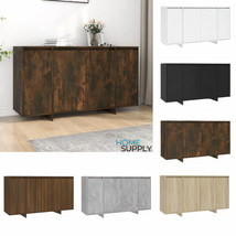 Modern Wooden Large Home Sideboard Storage Cabinet Unit With 4 Doors Shelves - £140.56 GBP+
