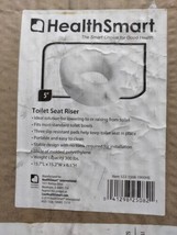 Health Smart 5&quot; Toilet Seat Riser, NIB, White, Fits Most Seats, Slip Res... - £15.53 GBP