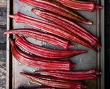 FMG Red Burgundy Okra Seeds Planting Fast Growing - $15.08