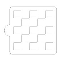 Checkerboard Pattern Stencil for Cookies or Cakes USA Made LS9007 - $91.95 MXN