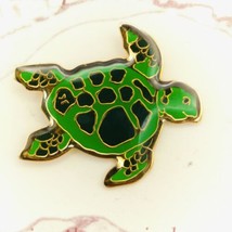 The Kapalua Bay Hawaii Sea Turtle Vintage Pin Metal Gold Tone Enamel - £8.08 GBP