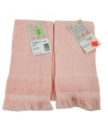 Charles Craft Cross Stitch Fingertip Towels 14ct Border Peach 100% Cotton - £9.17 GBP