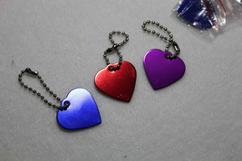 Personalized Engraved Heart Shape Pet Dog Cat Tag Id Neck-chain Ring Aluminium - $4.79