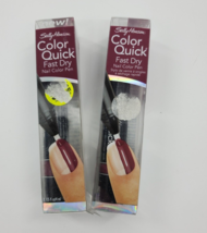 2x Sally Hansen Color Quick Fast Dry Nail Color #13 Black Cherry - £6.75 GBP