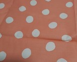 Polka Dots Print Fabric, 1 Yard x 42, Peach Color, Quilting, Sewing - $7.76
