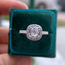 GZXSJG Natural Moissanite Rings For Women 1.2ct 7.0mm Round Cut GRA Diamond Test - £60.04 GBP