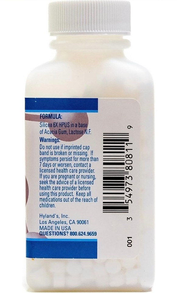 2 Sealed Hyland's #12, Silicea 6X, 500 Tablets, Brittle Hair and Nails Item image 3