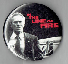 Vintage 1993 in the line of fire Clint Eastwood 2&quot; Pin Button - £11.58 GBP