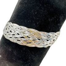 Silver 925 Italy Multi-Strand Braided Bracelet - £38.68 GBP