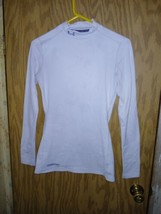 Under Armour Cold Gear Mock Fitted Shirt White Long Sleeve Mens Size Small 2010 - £18.50 GBP