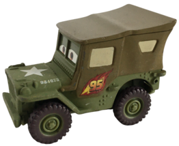 Mattel Disney Pixar Cars Toy Car Race Team Sarge Jeep Army Green Military V2805 - £3.97 GBP