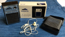 Vintage Aristo Six Transistor Radio  Model 6P-103 Working W/ box &amp; Case ... - £34.16 GBP