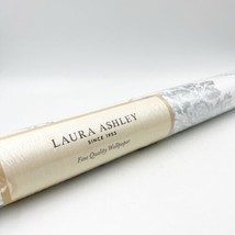 Laura Ashley Wallpaper Josette Metallic silver 113379 11yds x 20.5in 56sq.ft. - $75.00