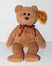 Ty Beanie Baby Curly Plush Teddy Bear 6in Stuffed Animal Retired Tag Err... - $24.99