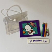 Vintage Sanrio Pochacco 1989 1995 Mini Stationery Set Pencils Notepad Ruler - $24.99