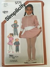 Simplicity Sewing Pattern 5775 Childs Pants Skirt Panties Top Jacket Size 3-4 UC - £2.39 GBP