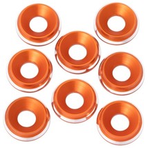 M3 7075 LowPro Countersunk Washers, Orange Shine - 8 Piece - $27.38