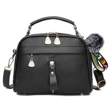 Brand Handbags Women Leather Handbag Shoulder Lady Cross Body Bag Zipper Hairbal - £22.98 GBP