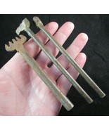 3x CAST IRON Perforating Chisels Hole Punching Stamps PRIMITIVE LEATHER ... - $35.99