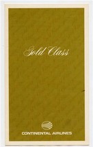 Continental Airlines Gold Class Service Menu Coded F1-45 - £24.92 GBP
