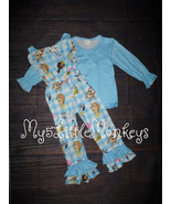 NEW Bluey Boutique Girls Long Sleeve Shirt Overalls Outfit Set  - £4.71 GBP+